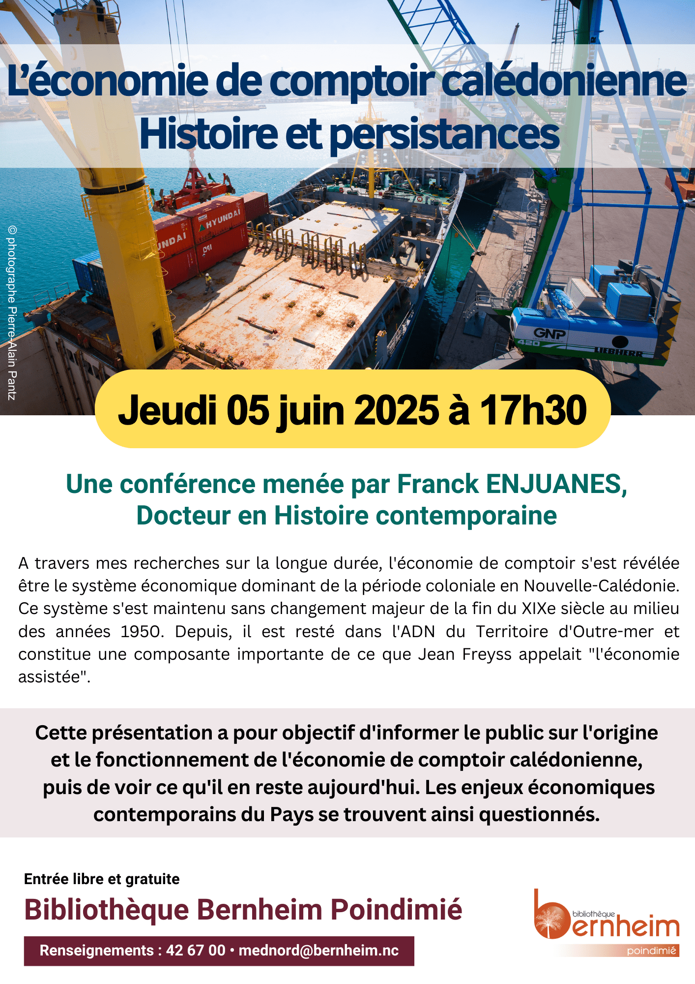Conférence « L'économie de comptoir calédonienne. Histoire et persistances »