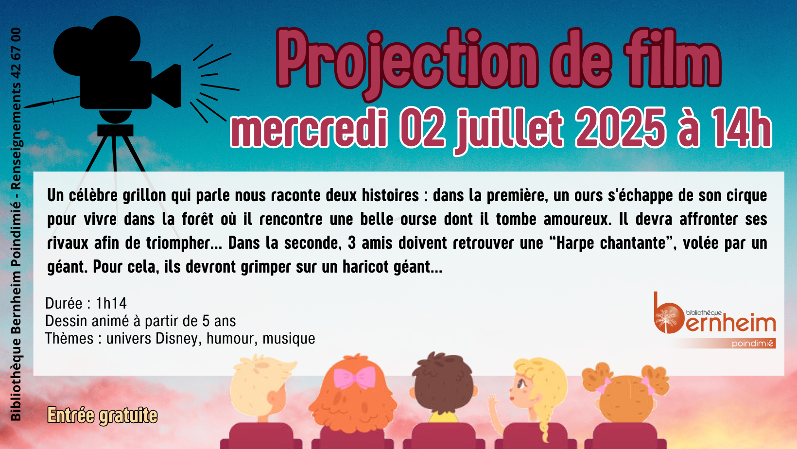 Projection enfants - à Poindimié