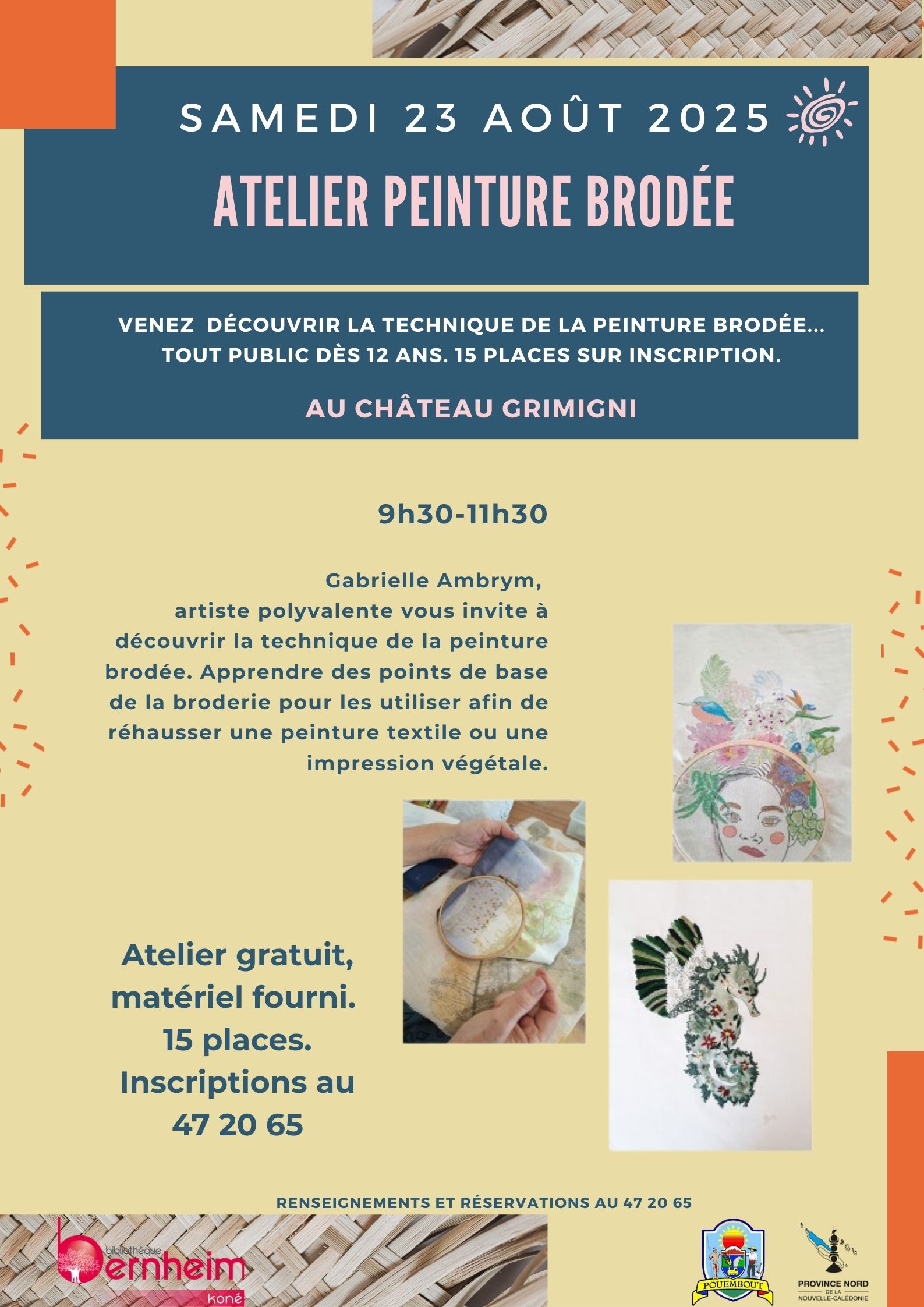 Atelier peinture brodée