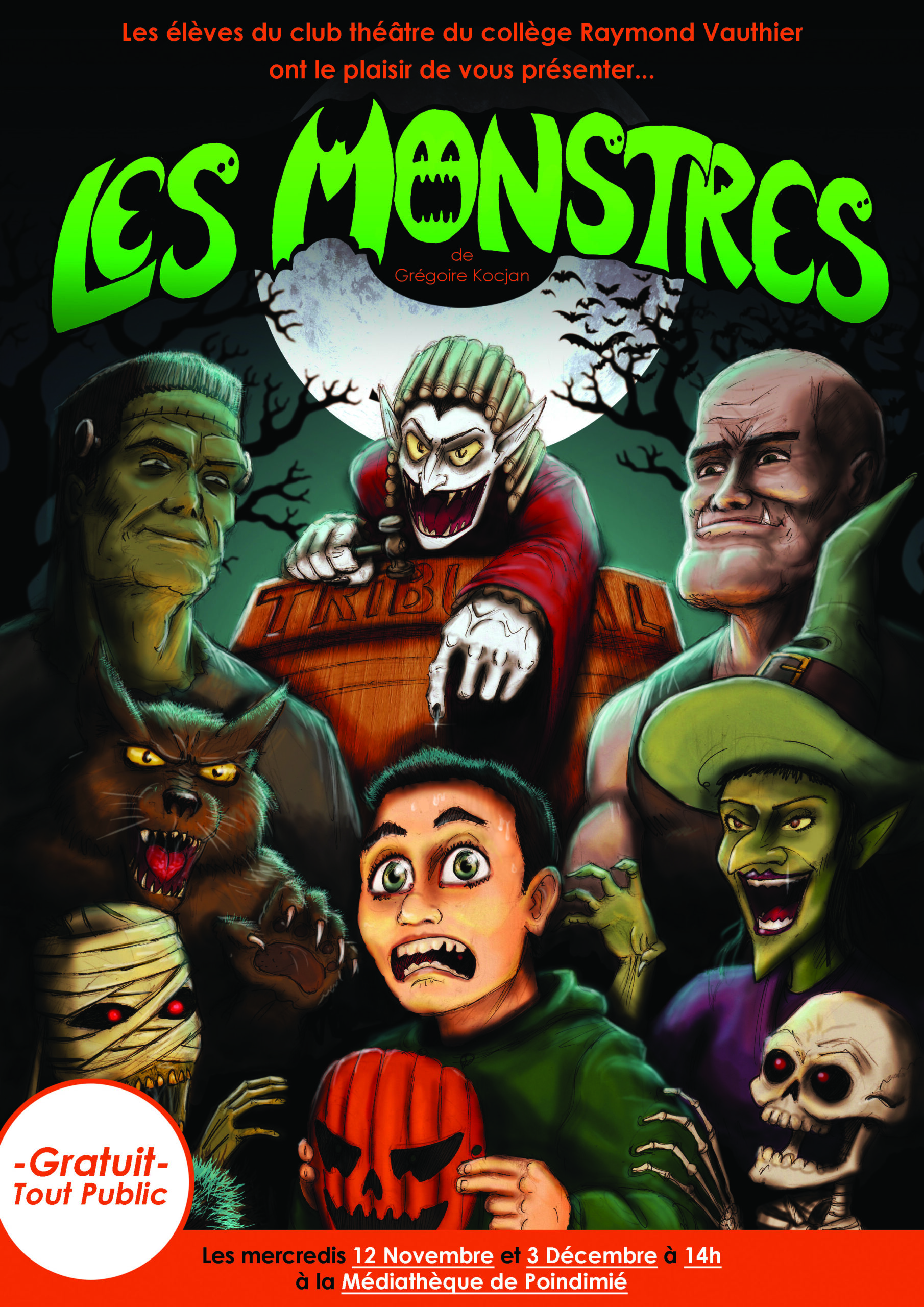 Théâtre ! Représentation des élèves du collège Raymond VAUTHIER - à Poindimié !