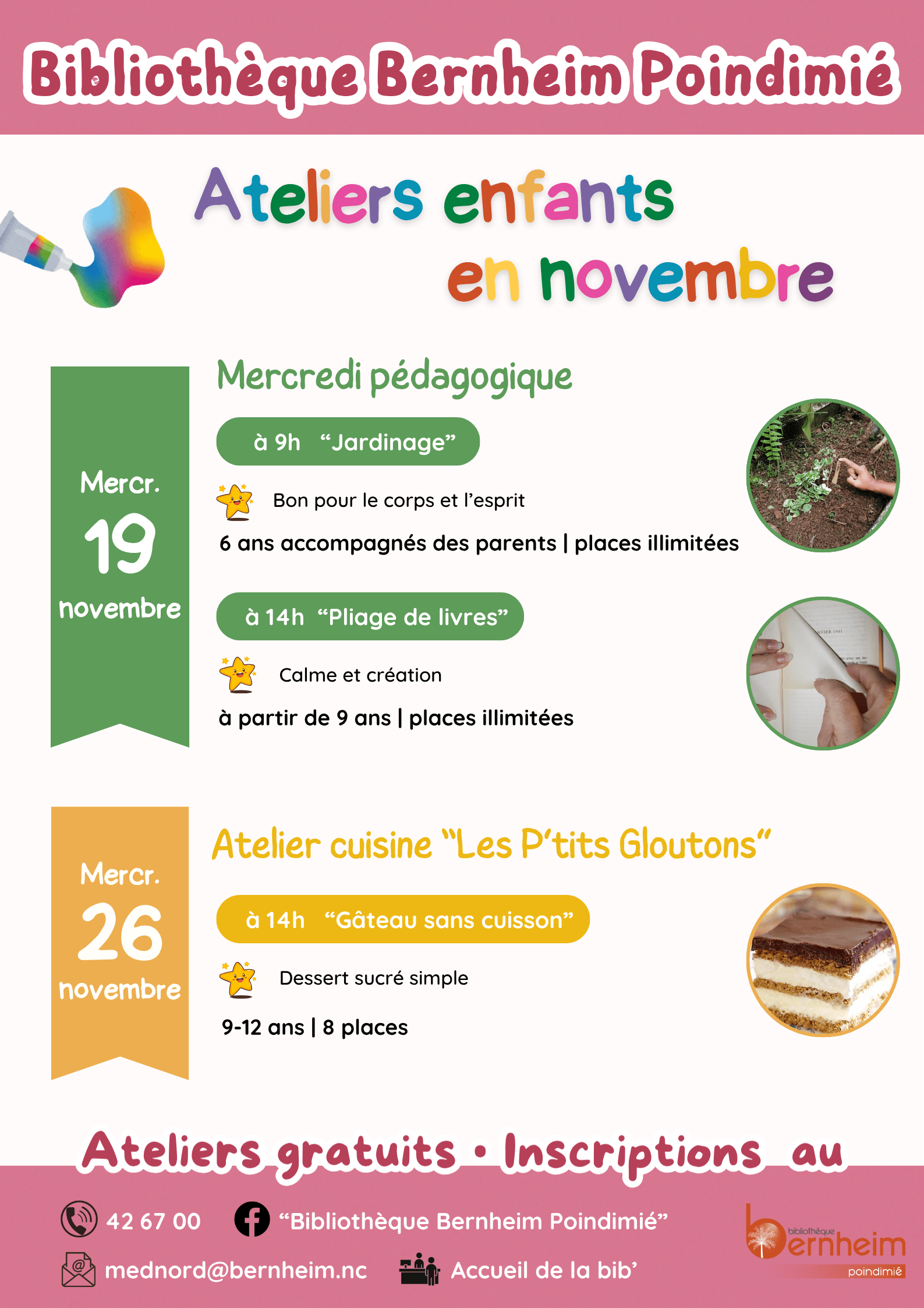 Ateliers Enfants en NOVEMBRE - à Poindimié