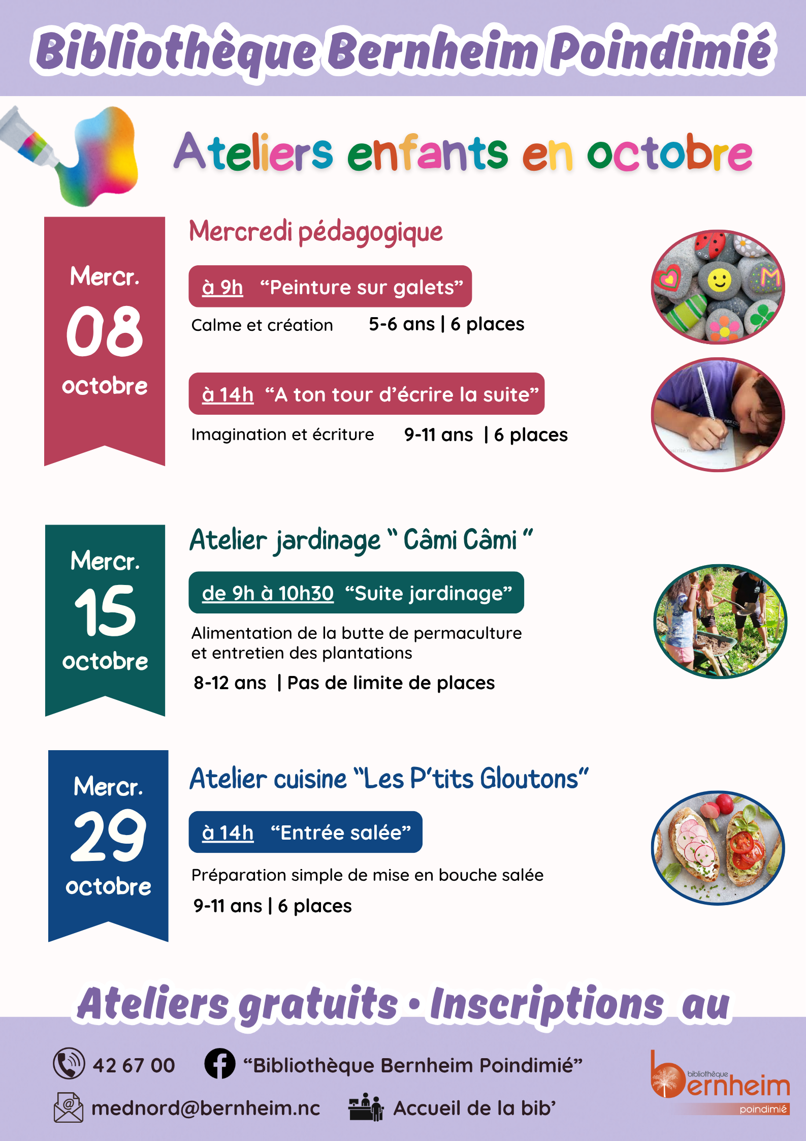 Ateliers Enfants en OCTOBRE - à Poindimié