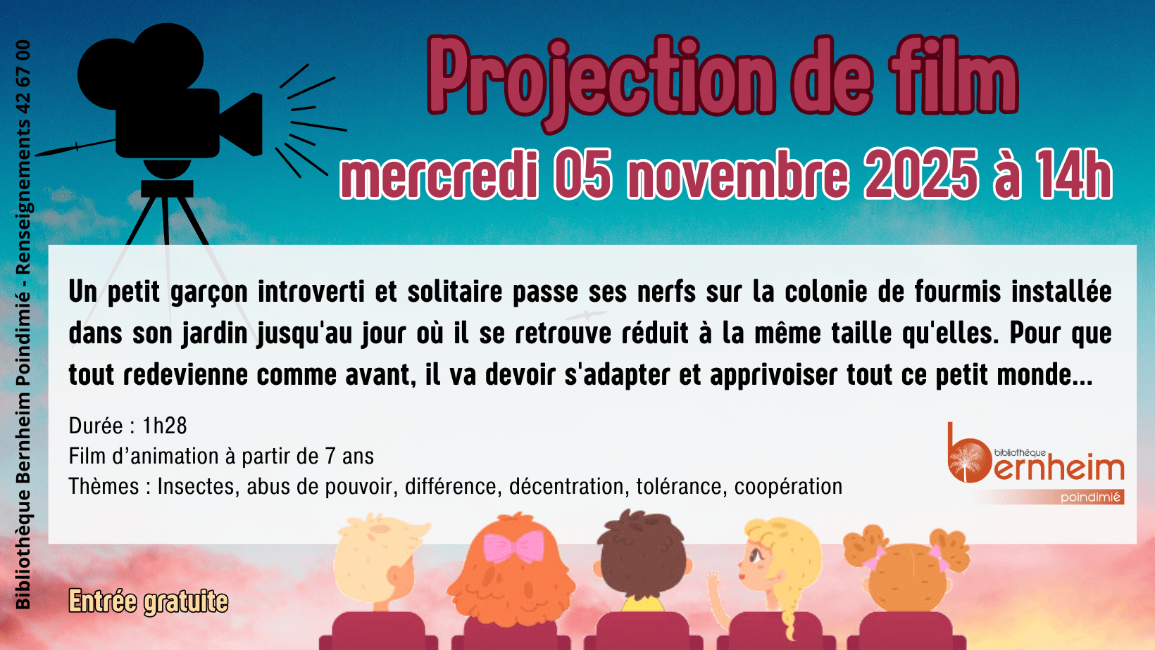 Projection enfants en NOVEMBRE - à Poindimié