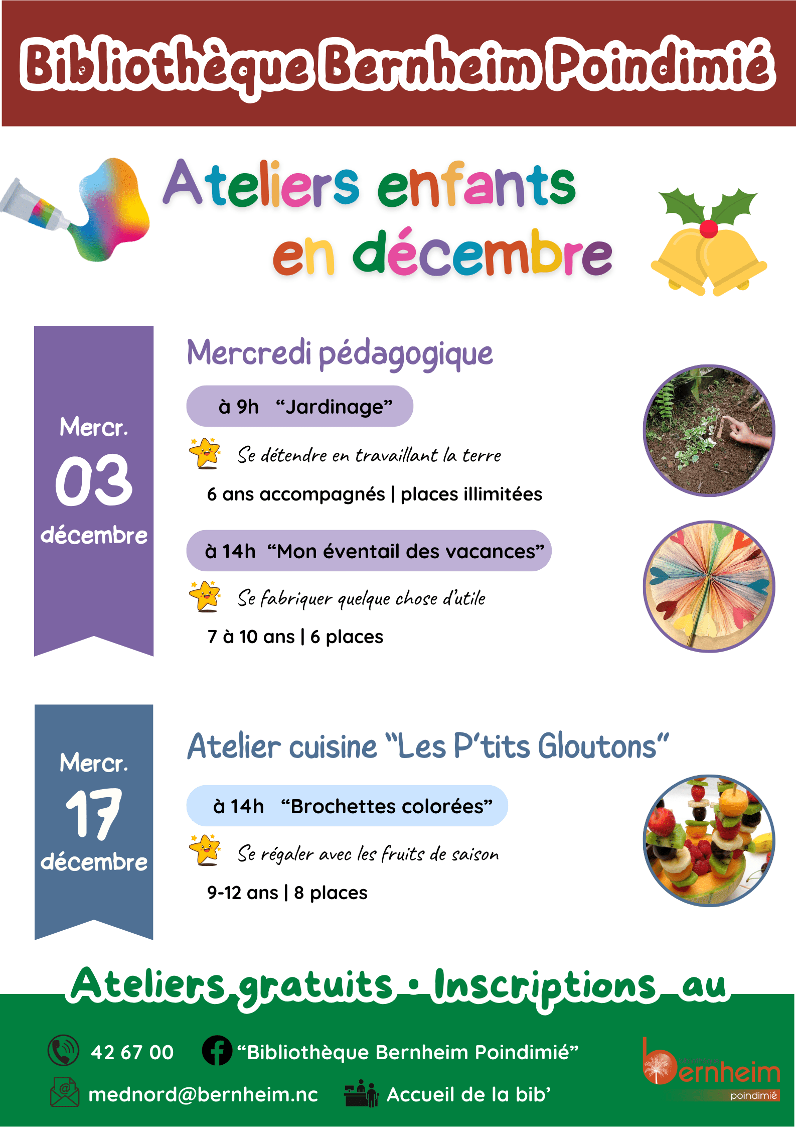 Ateliers Enfants en DÉCEMBRE - à Poindimié