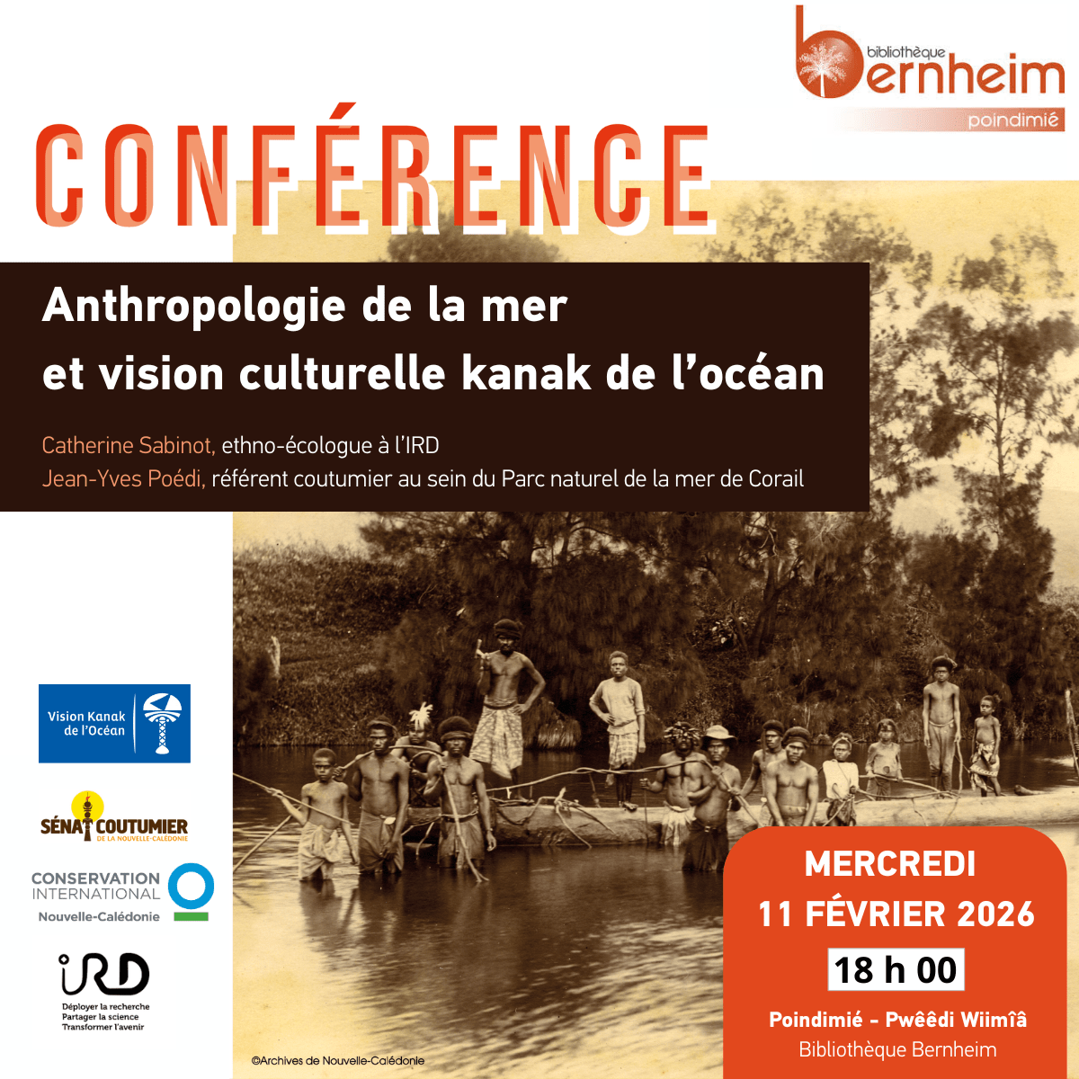 CONFÉRENCE  "Anthropologie de la mer et vision culturelle Kanak de l’océan"