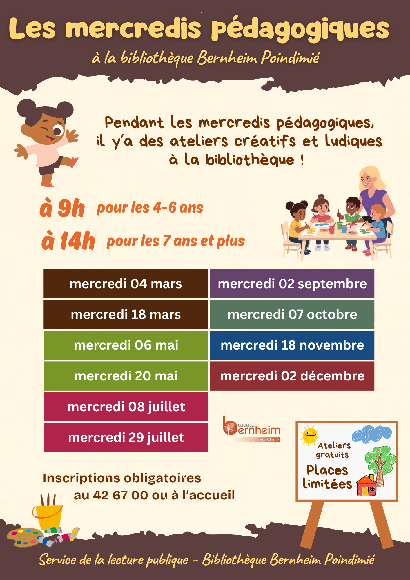 Ateliers des mercredis pédagogiques > dates 2026 — à Poindimié