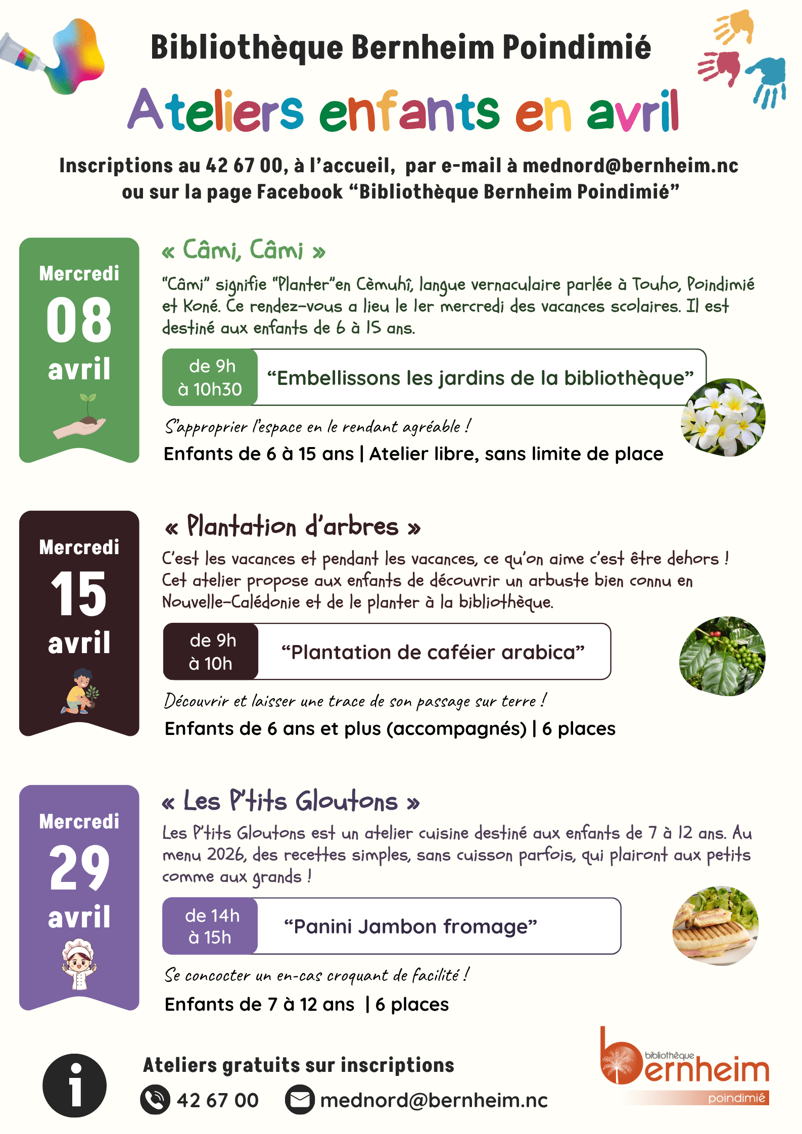 Ateliers Enfants en avril — à Poindimié