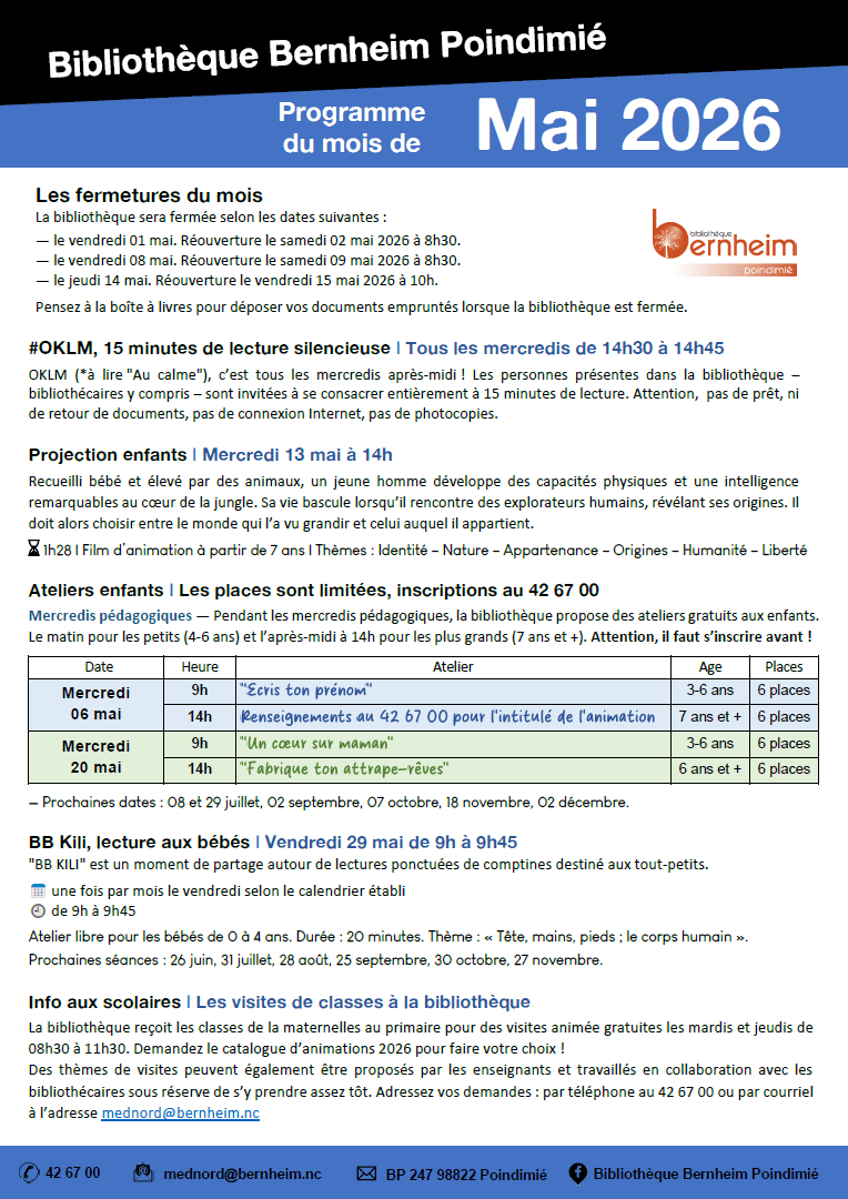 Mai 2026 — à Poindimié