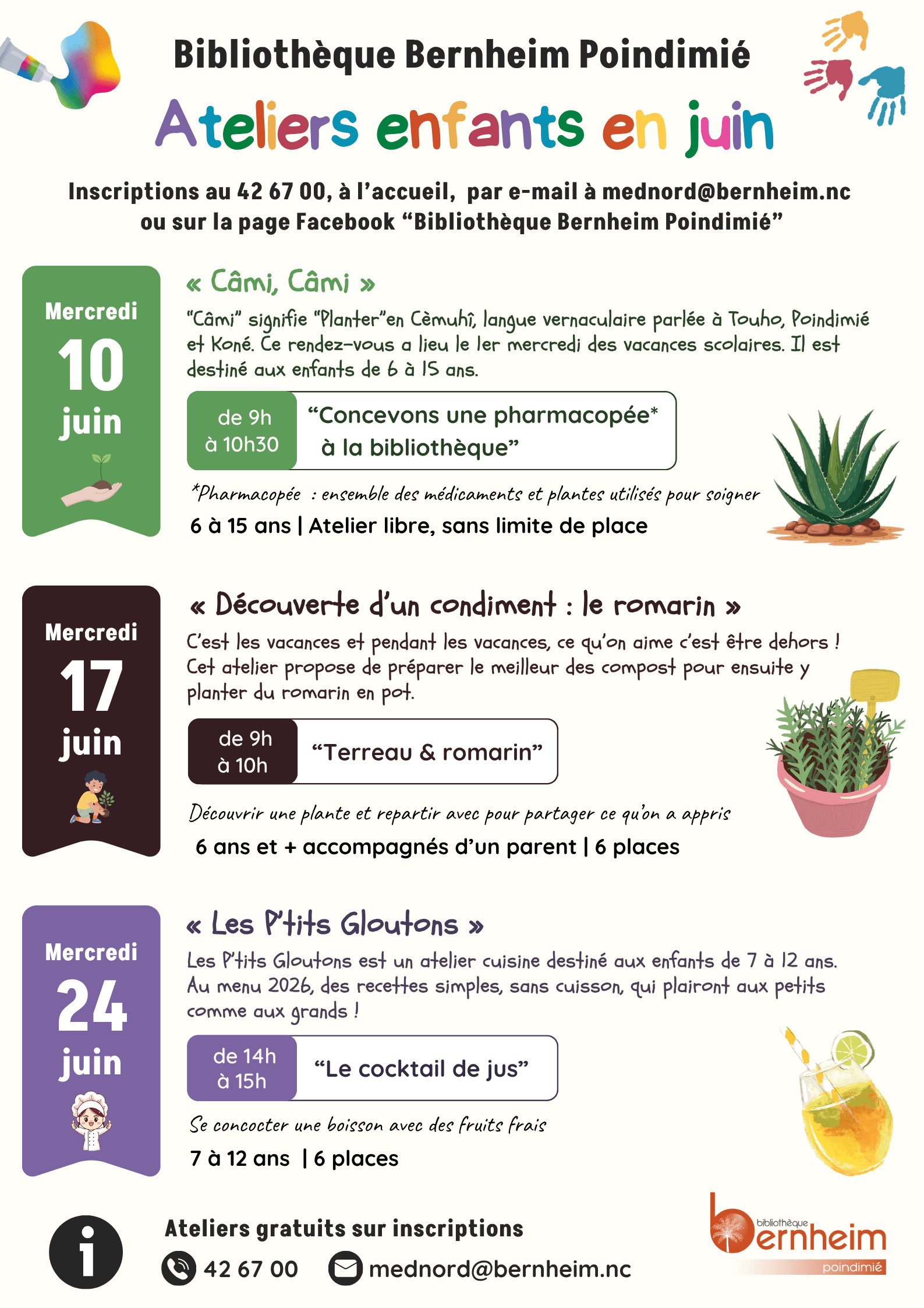 Ateliers Enfants en juin — à Poindimié