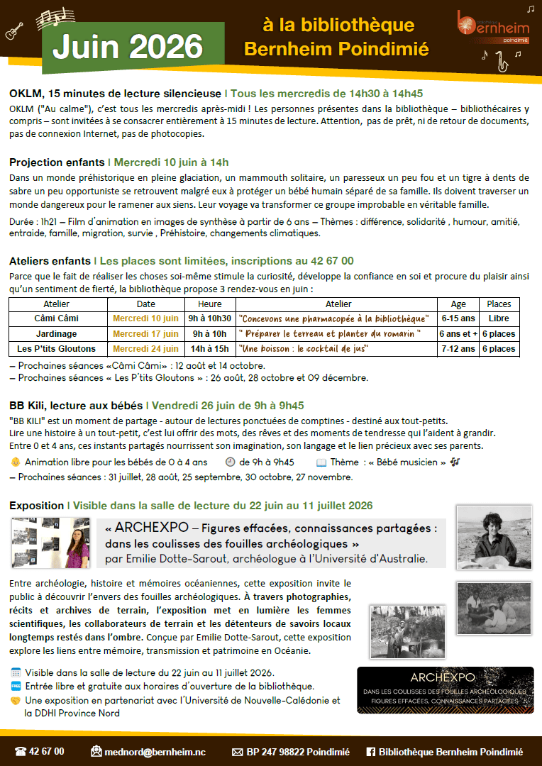 Juin 2026 — à Poindimié
