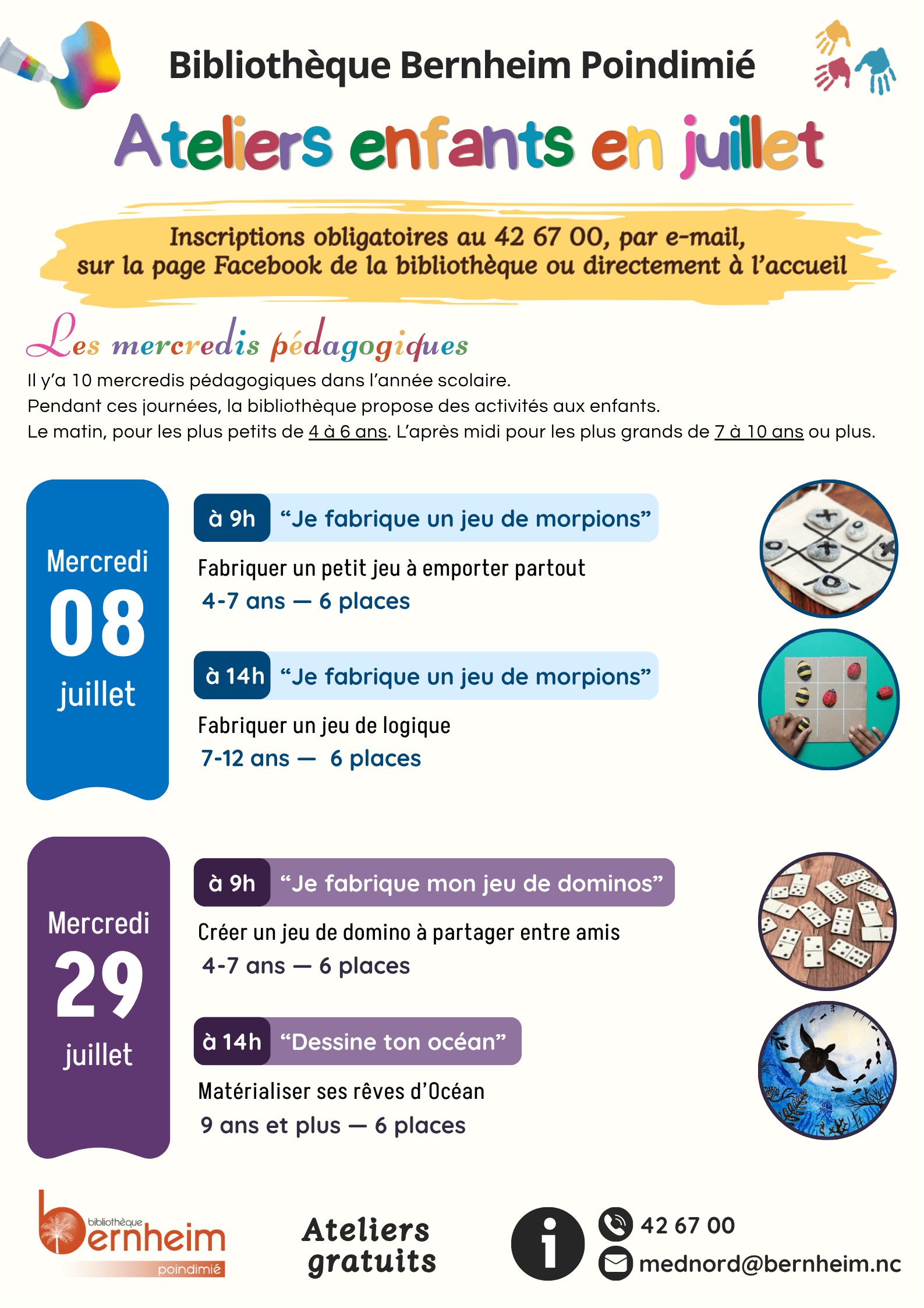 Ateliers Enfants en juillet — à Poindimié