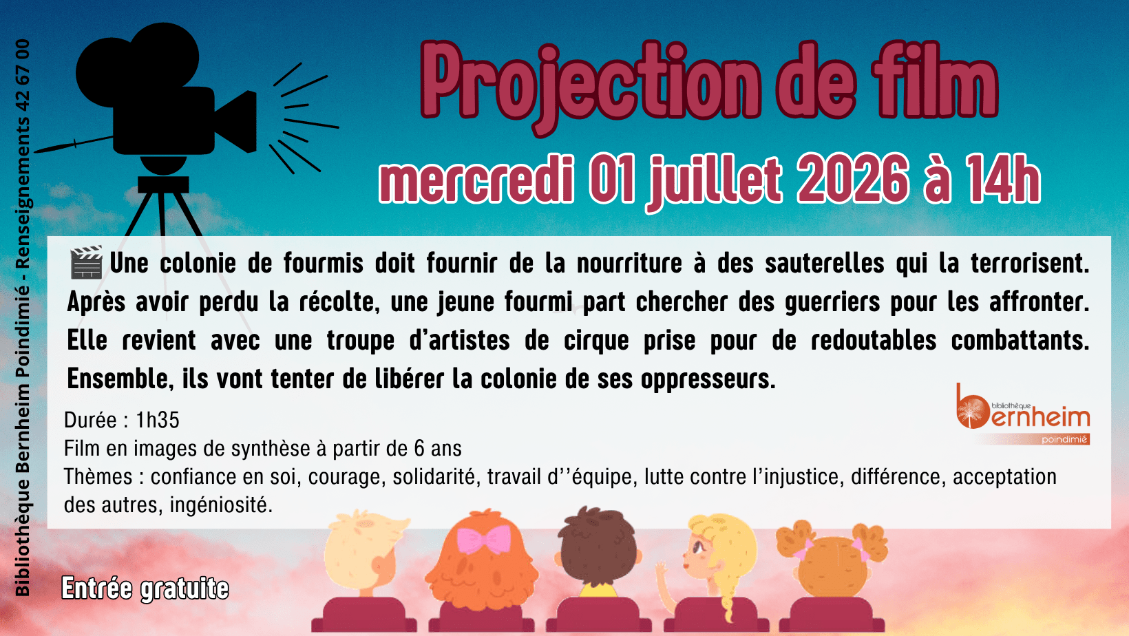 Projection de films enfants — à Poindimié