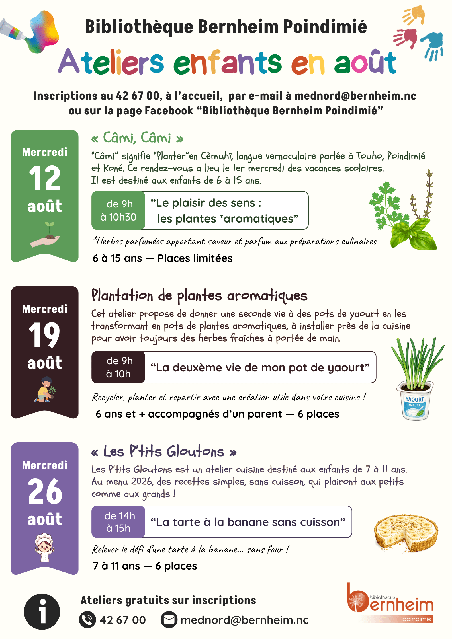 Ateliers Enfants en août — à Poindimié