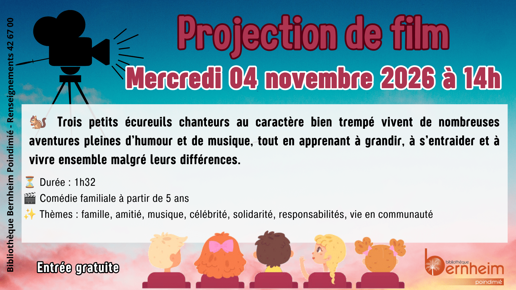 Projection de films enfants — à Poindimié